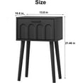 thumbnail image 2 of Nightstand Set of 2, Small Bed Side Table with Arch Door, Mid- End Table for Bedroom, Black, 2 of 6