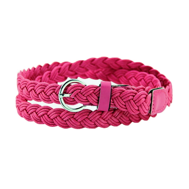 Unique Bargains Ceinture Fine Tressée Ajustable à Boucle à Ardillon Simple pour Femme