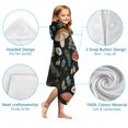 thumbnail image 7 of Brown Mushroom Daisy Black Pattern Hooded Bath Towel，50"x30" for Ages 3 To 12 Kids, Quick Dry Lightweight Soft Microfiber Hood Beach Towel Cover Up for Kids, 7 of 7