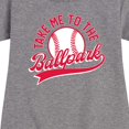 thumbnail image 3 of Instant Message - Take Me To The Ballpark - Toddler & Youth Girls Fleece Dress, 3 of 6