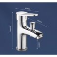 thumbnail image 2 of Grifo de baño moderno, tratamiento de superficie único para resistencia a la corrosión, palanca horizontal de fácil uso, estructura de aleación de zinc duradera con acabado cromado, perfecto para, 2 of 4