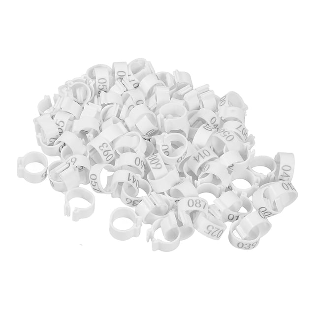 unbranded 100Ud Anillos Numerados Para Patas De Material ABS Resistente Y Duradero