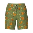 thumbnail image 4 of Lsque Mens Swim Trunks Squirrel And Nuts Pattern - Bathing Suit Compression Liner - Beach Swim Shorts Swimwear - (S-3XL) - Stretch Quick Dry -Medium, 4 of 9