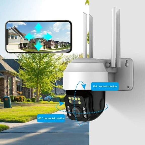 AZXY Security Cameras Wireless Wifi,Outdoor Security Cameras,1080p Hd Night Vision Surveillance Camera Waterproof,Battery 360 Smart Camera Outdoor with Monitor for Home