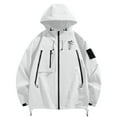 thumbnail image 4 of Anoraks para mujer y hombre, chaqueta impermeable, transpirable, fina, para ciclismo, para viajes, exteriores, cortavientos con capucha, 4 of 9