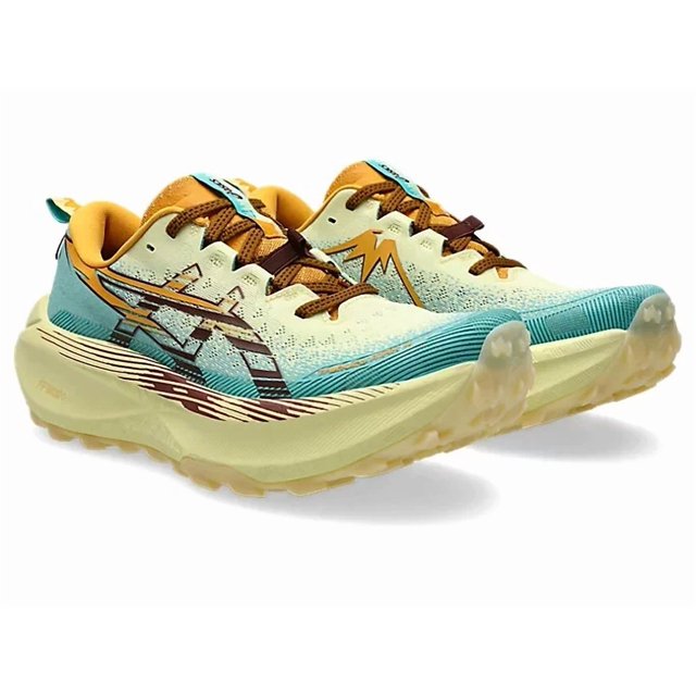 ASICS Trabuco Max 4 1011B976 750 Wheat Yellow Dark Red Planet Trail Running