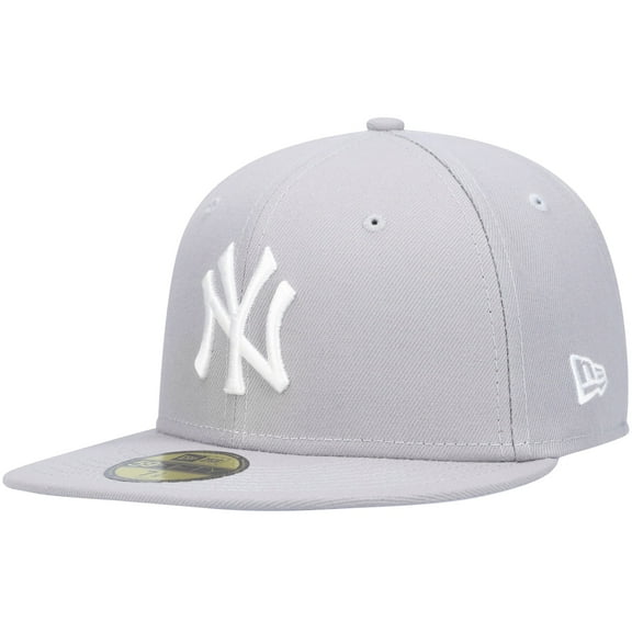 Men's New Era Gray New York Yankees White Logo 59FIFTY Fitted Hat