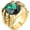 Gold Green, variant on Men's Stainless Steel Vintage Domineering Cool 8 Dragon Claw Oval Cut Gemstone Crystal Stone Gothic Biker Signet Ring