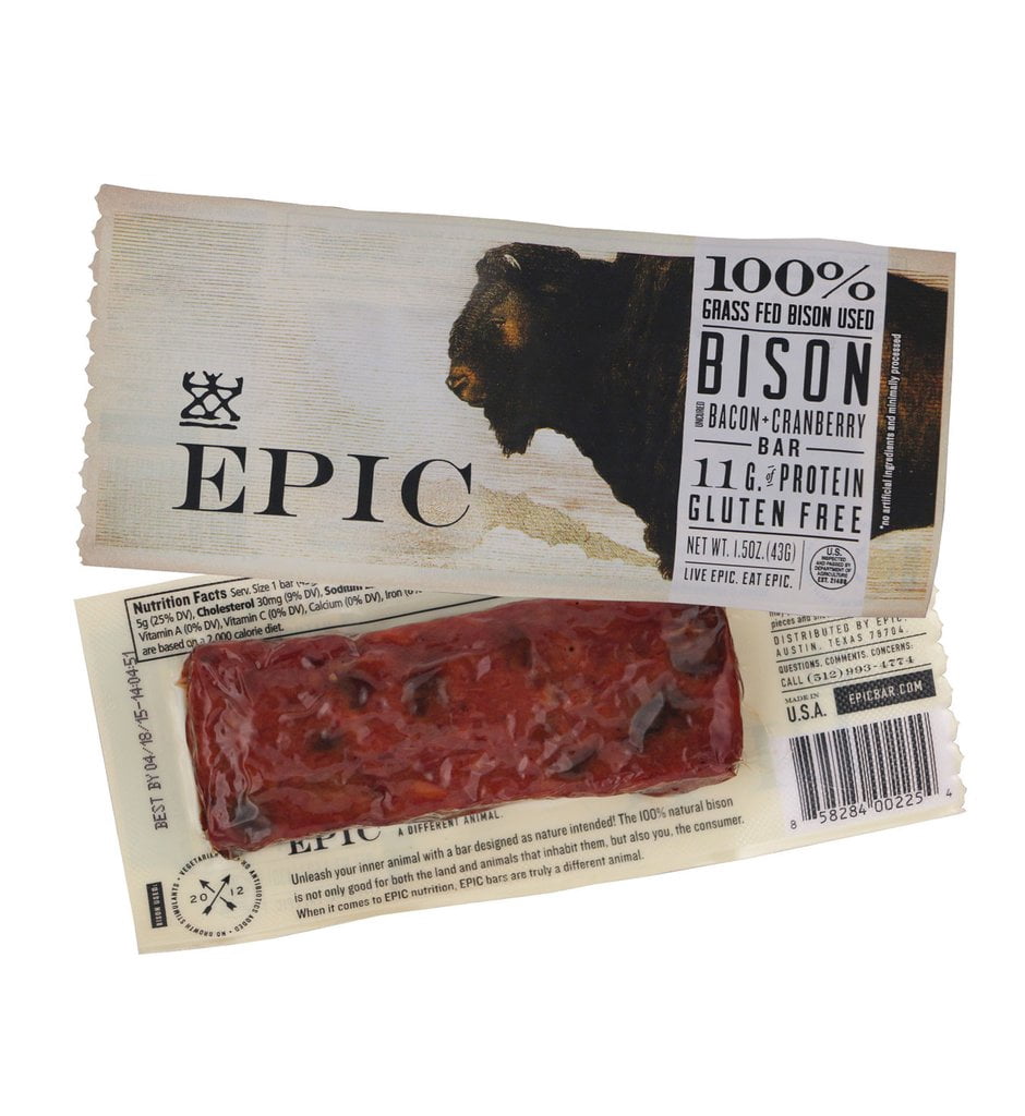Epic Provisions Bison Bacon Cranberry Bar