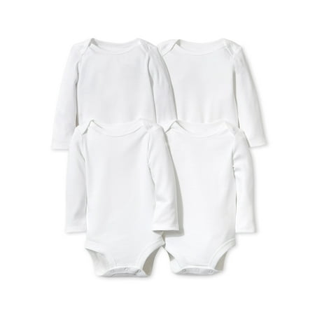 

Little Star Organic Baby Unisex 4 Pk Long Sleeve Bodysuits Size Preemie-24 Months