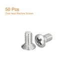 thumbnail image 3 of Tornillos Phillips de cabeza ovalada M5x10mm, paquete de 50, tornillos de cabeza avellanada ligeramente elevada de acero inoxidable 304, 3 of 5