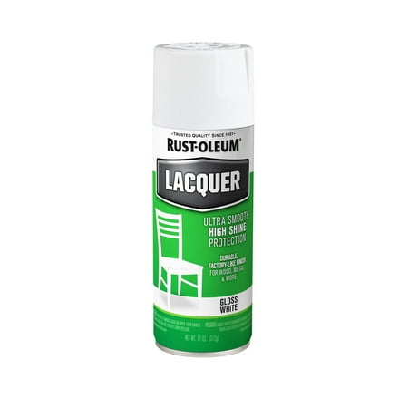 White, Rust-Oleum Specialty Gloss Lacquer Spray Paint- 12 oz