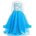 thumbnail image 1 of Vestidos de Elsa para niñas, ropa de Cosplay para niños, Vestido de princesa Anna, Vestido de reina de la nieve, Disfraces para niños, fiesta de cumpleaños, Rapunzel Fivean unisex, 1 of 2