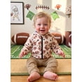 thumbnail image 6 of RUINIXCW Toddler Boy Fall Hood Jacket Football Print Long Sleeve Zip Closure Coat, 6 of 8