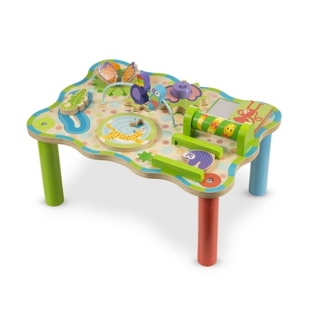 Melissa Doug First Play Children S Jungle Wooden Activity Table For Toddlers