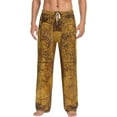 thumbnail image 2 of Kdxio Vintage Map Print Men's Sleep Pajama Pant Lounge Pants with Pockets, 2 of 8