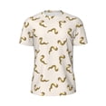 thumbnail image 5 of Wukai Cartoon Snake Print Men's Short-Sleeved Mesh T-Shirt,Quick-Dry Short Sleeve Workout T-Shirt-, 5 of 8