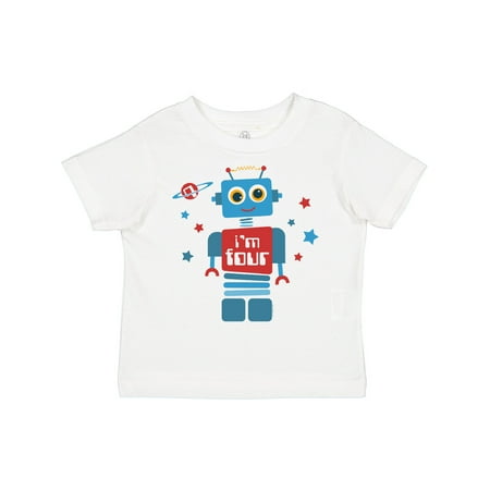 

Inktastic Robot 4th Birthday Boys Toddler T-Shirt