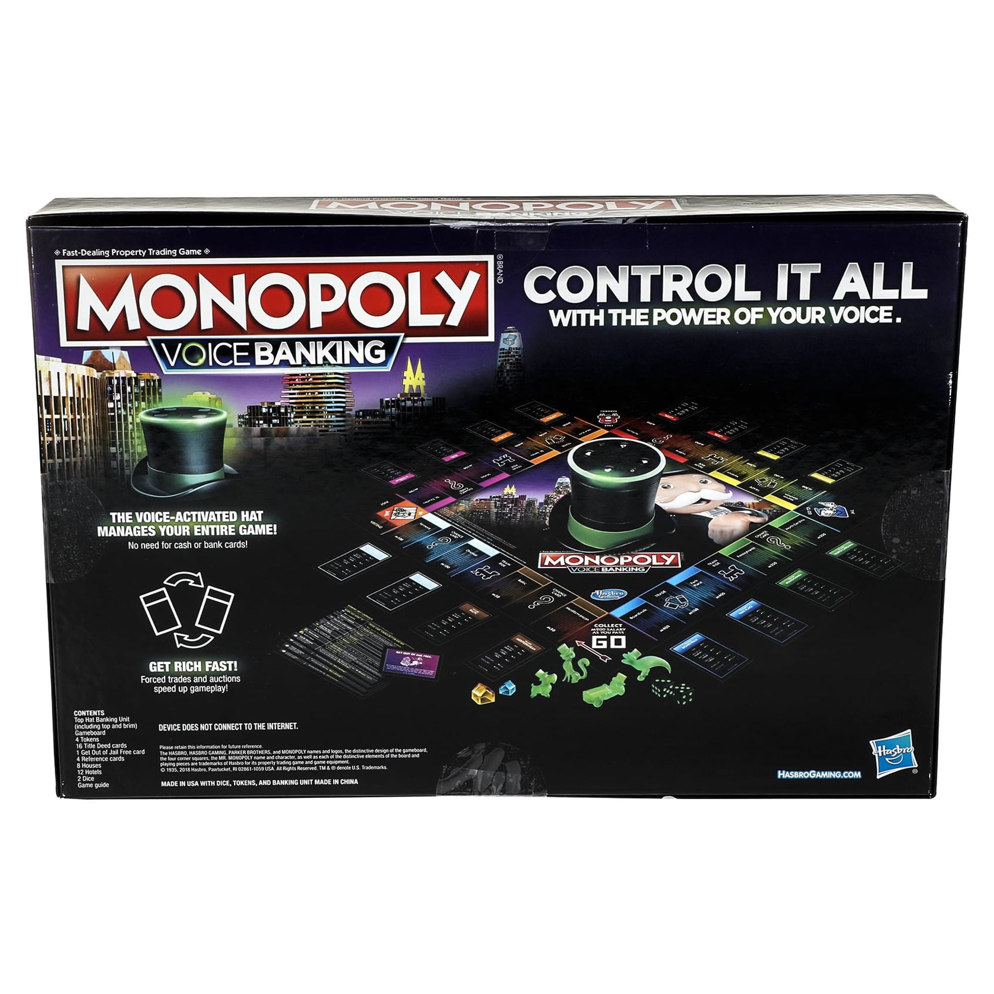 Monopoly Voice Banking Electronic Family Board Game for Kids Ages 8 and Up