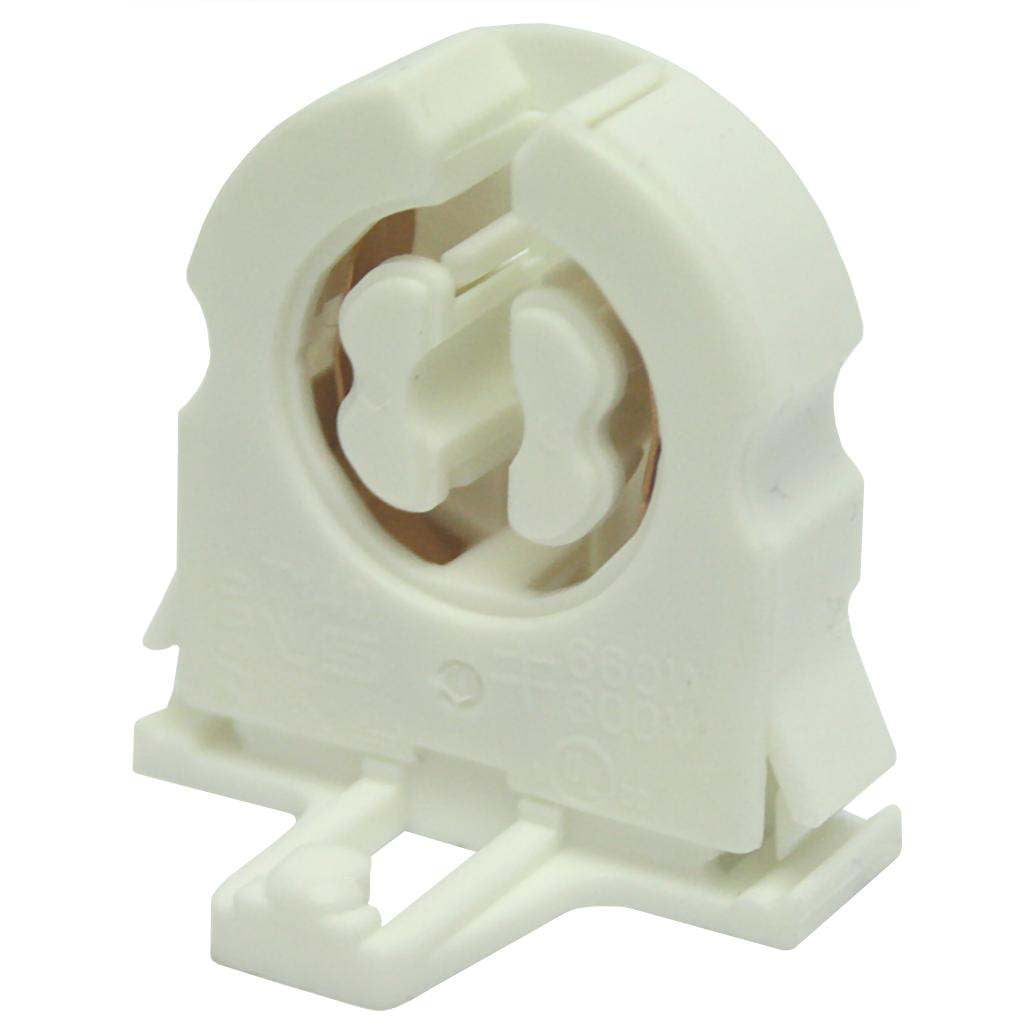 General 00770 Shunted T8 Only BiPin Fluorescent Lampholder with Push