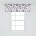 thumbnail image 2 of Ambesonne Peacock Christmas Window Valance, Bird and Symbols, 54" X 18", Pearl Indigo Pale Blue, 2 of 3