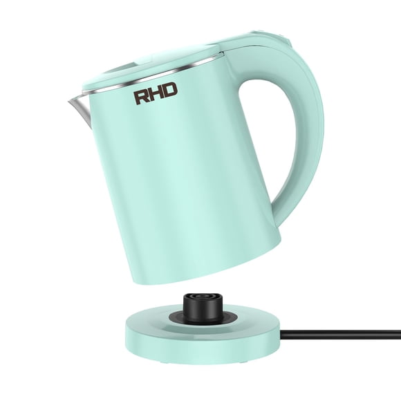 Hervidor eléctrico RHD de acero inoxidable portátil de 0,5 litros, color verde