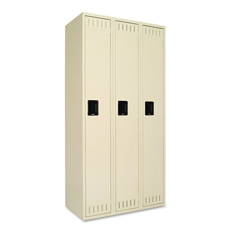 - Tennsco Single Tier Locker, Three Units36w x 18d x 72h, Sand