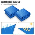 thumbnail image 3 of Yescom 2 Pack 23x22FT Rectangle Sun Shade Sail Canopy UV Block Commercial Carpark Pool Camping Playground Outdoor Blue, 3 of 11