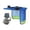 Blue, variant on Linnome Solar-powered Fan Safety Helmet With Sun-protective Breathable Construction Helmet Protection And Sunshade. in Blue