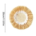 thumbnail image 3 of Bohemian Round Woven Wall Decor, Handmade Natural Seagrass Woven Wall Hanging Ornament, Boho Rustic Wicker Wall Art for Bedroom Living Room Dining Room Homestay Apartment Home Wall Decor Accessory, 3 of 6