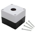 thumbnail image 1 of Shopcorp - Push Button Switch Control Station Box - 22mm Single Push Button Hole, Dustproof and Waterproof, 1NO or 1NC, Abs Material, JL-BX1 Model (Black and White), 1 of 6