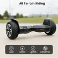 thumbnail image 4 of Warrior 8.5 inch 350W*2 off-Road Hoverboard Self-Balancing Scooter - All Terrain Self-Balancing Scooter with Bluetooth Speaker and LED Lights, 10 mph Max Speed for Kids and Adults,Max Weight 265lbs, 4 of 10