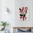 thumbnail image 4 of Awypu  Sylvie Mid Century Modern Cherry Blossoms Framed Canvas Wall Art of My Dream Wall, Natural, Colorful Floral Art for Wall, 4 of 5