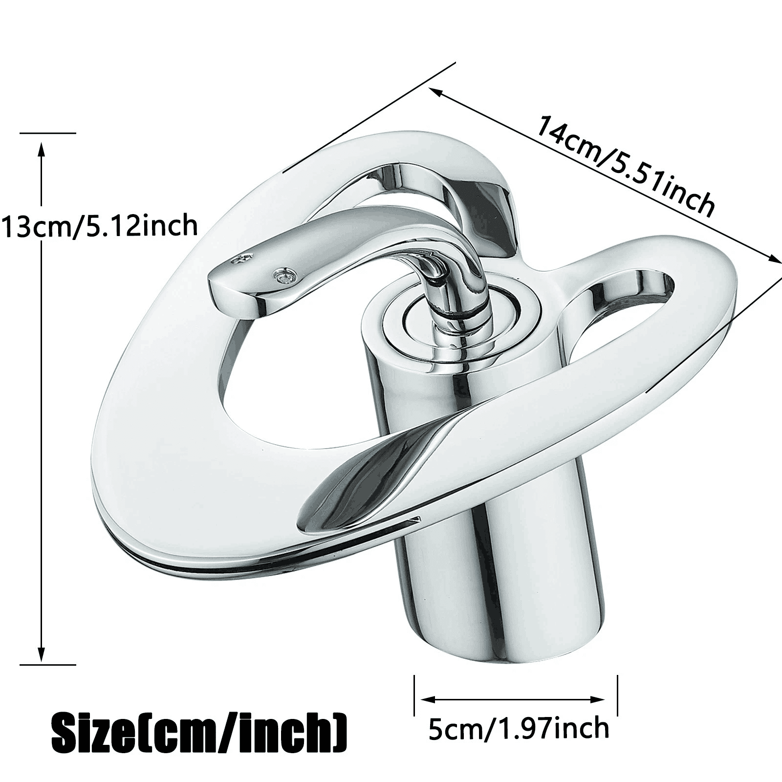 Chrome Bathroom Sink Faucet Single Handle 1 Hole Vanity Mixer Waterfall Faucets