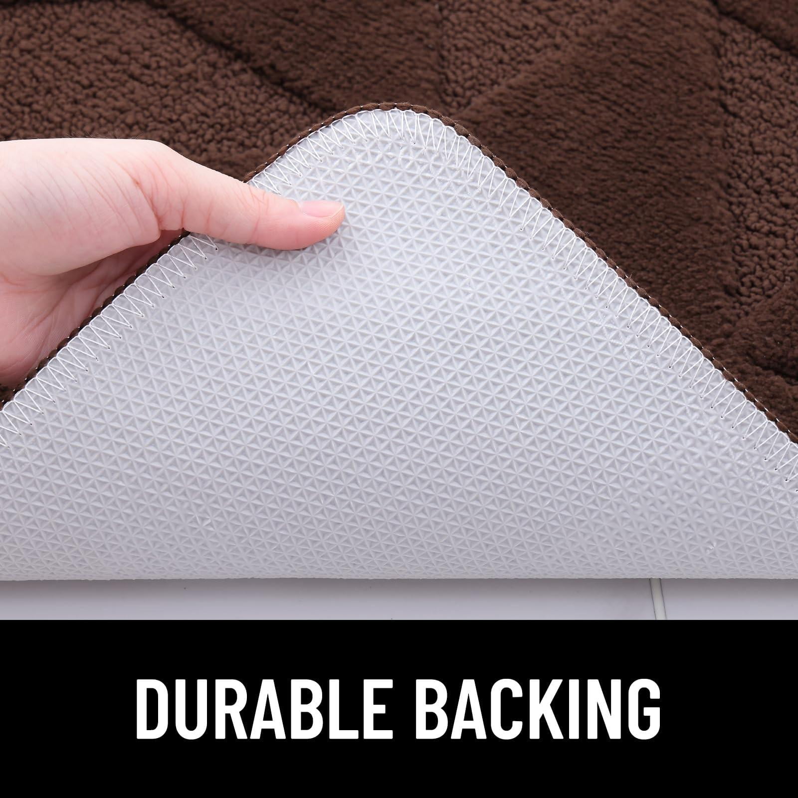 Buganda Indoor Doormats, Absorbent Trapper Dirt Door Mats, Non Slip Low Profile Inside Doormats for Entryway, 24x36, Dark Brown