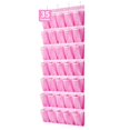 thumbnail image 1 of Organizador de zapatos SAVERHO con 35 bolsillos para colocar sobre la puerta, color rosa, 1 of 7