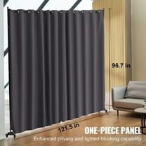 Privacy Screen Room Divider with Wheels - Portable Curtain Partition for Bedroom, Dining Area, or Workspace, Freestanding & Sturdy