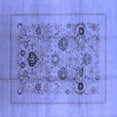 thumbnail image 1 of Ahgly Company Machine Washable Indoor Square Oriental Blue Industrial Area Rugs, 6' Square, 1 of 4