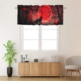thumbnail image 2 of Wolf Valance Rod Pocket Window Curtain for Kitchen Full Moon Trees Wildlife Animal Howling Scenery Woodland Window Valance for Bedroom Bathroom Living Room Dining Room 54 by 18 in, 1 Panel, 2 of 6