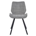 thumbnail image 2 of Mid Century Modern Style Fabric Dining Chair Metal Legs and Padded Seat，Gray (Set of 2), 2 of 10