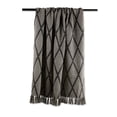 thumbnail image 2 of Gray and White Diamond Patterned Rectangular Cotton Decorative Throw 50" x 60", 2 of 3