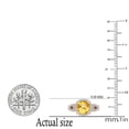 thumbnail image 4 of Dazzlingrock Collection 7mm Cushion Citrine & Round White Diamond Halo Split Shank Engagement Ring for Women (0.25 ctw, Color I-J, Clarity I1-I2) in 18K Rose Gold, Size 9, 4 of 5