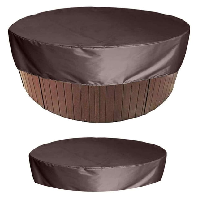 Housse de Spa Extérieure Marron, Élastique pour Spas et Tables de Jardin, 190x89cm, Protection des Meubles Résistante aux Intempéries