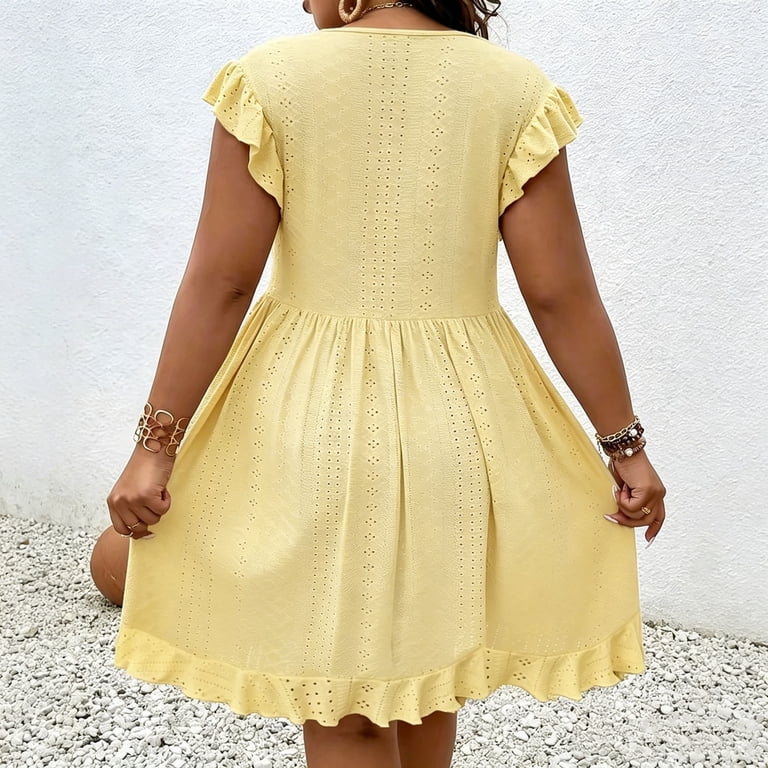plus size yellow lace dress Plus Size Satin Lace Inset Maxi Dress