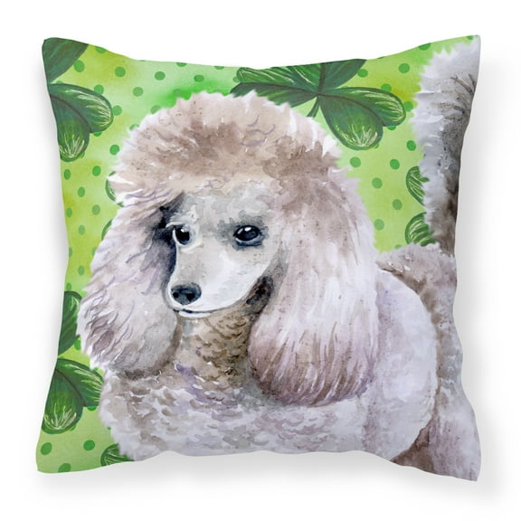 St Patrick's Design with Dog Fabric Decorative Pillow