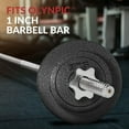 thumbnail image 4 of BalanceFrom 1-Inch Standard Cast Iron Weight Plate Set，with 5FT Bar and Star Locks，Multiple Weight Options，for Home Gym Strength Training, 4 of 5