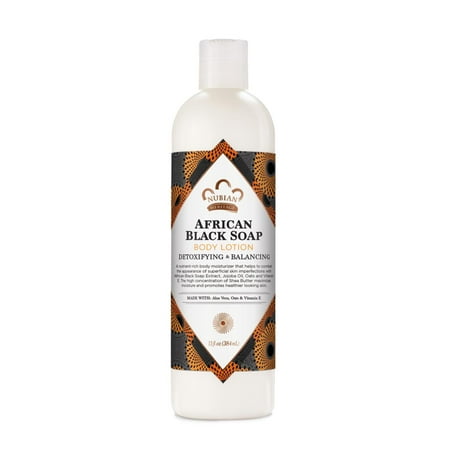 Nubian Heritage Moisturizing Body Lotion for Dry Skin African Black Soap, 13 oz