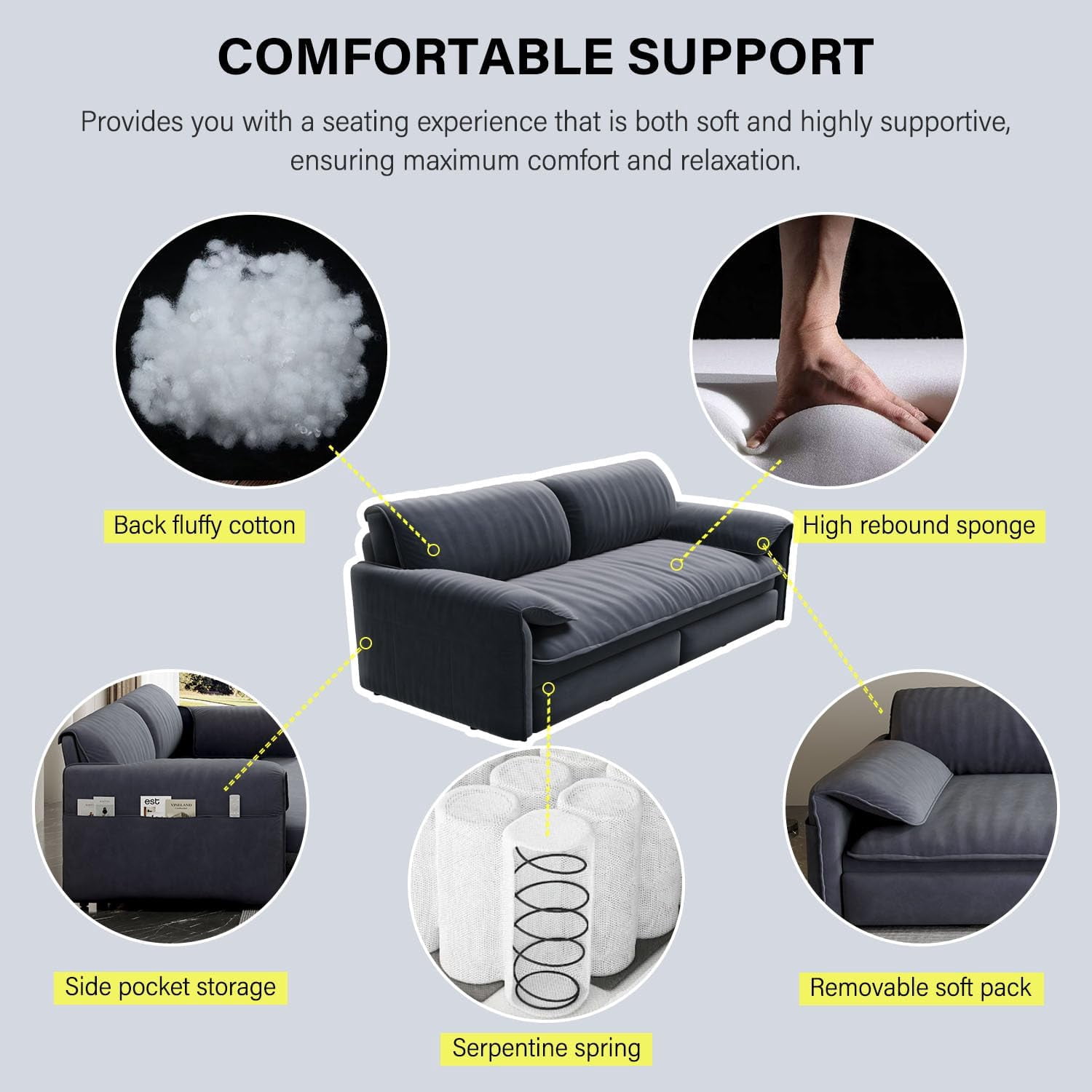 66" Queen Pull Out Sleeper Sofa, 3‑in‑1 Velvet Convertible Loveseat with Side Storage for Apartment Bedroom