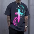 thumbnail image 4 of Ankishi Christian T Shirts for Men Cross Crew Neck Trendy Cotton T Shirts Summer Casual Clothing Everyday Wear, 4 of 8