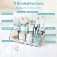 thumbnail image 5 of Sindcom 5 PCS Bathroom Countertop Organizer, 4 Qtip Holder Jars with 1 Divided Tray, Restroom Clear Organizers for Floss, Cotton Pads Balls, Toothbrush, Bathroom Vanity Accessories Storage Set, 5 of 8